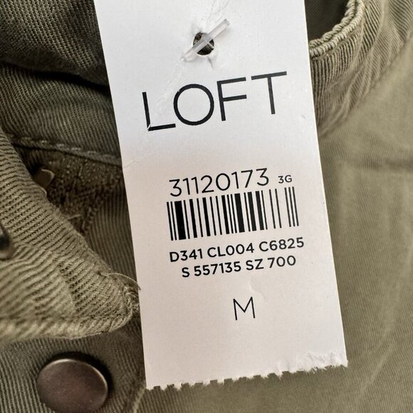 ANN TAYLOR LOFT Blazer Women Size Medium Green Button Up Lightweight Jacket - Picture 5 of 8